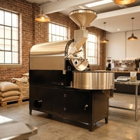 Máquina Tostadora de Granos de Café de Acero Inoxidable con Funciones de Tostado, Enfriamiento, Mezcla, Calentamiento, Aire Caliente y Recolección de Polvo para el Procesamiento de Café