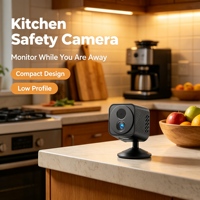Caméras de sécurité intérieures sans fil avec surveillance à distance, capteur CMOS, mini caméra Wifi portable Cube 1080P avec vision nocturne