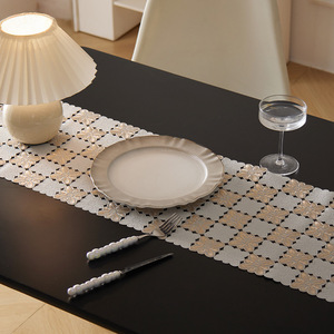 Nordic Minimalist Table Runner Gold Waterproof Non <b>Slip</b> Heat Insulating <b>Long</b> Strip Placemat Western Style - Product Image 1