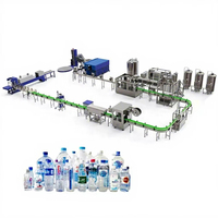 Machine de remplissage d'eau rotative haute vitesse, usine d'embouteillage d'eau potable, monobloc 3-en-1