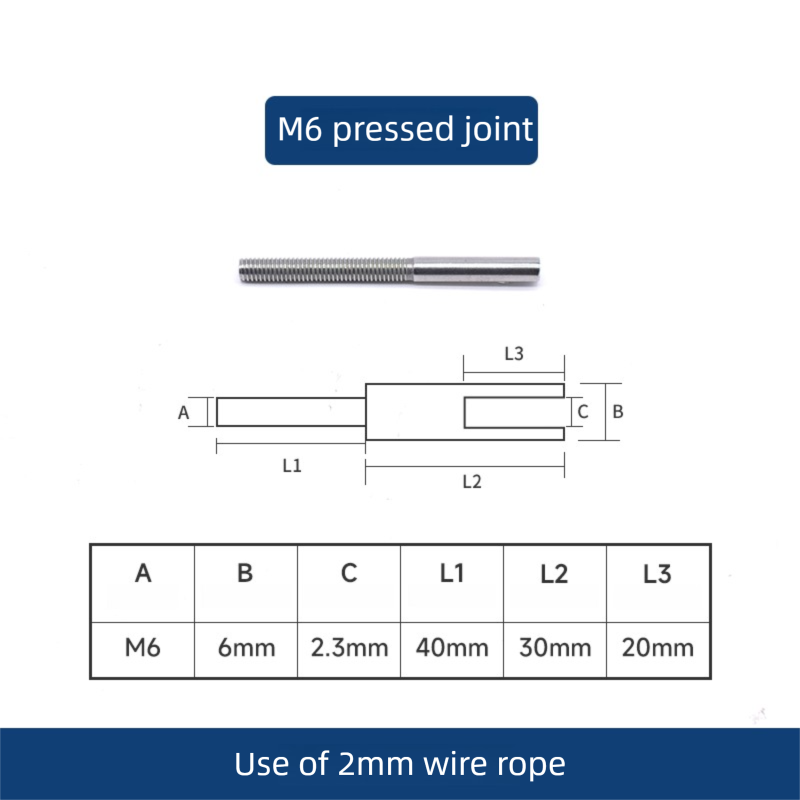 M2-M12 Stainless Steel Wire Rope Fittings with Threaded Stud| Alibaba.com