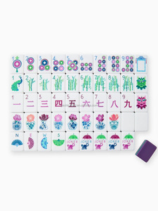 In Stock Luxury Modern deep purple 160 Acrylic American Mahjong Tiles Customizable Travel mahjong <b>set</b> mahjong tiles - Product Image 3
