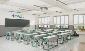 Vente directe d'usine, nouveau design, mobilier scolaire de haute qualité multicolore avec cloison, bureau scolaire double en MDF + acier - Product Image 5