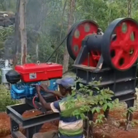 Concasseur à mâchoires efficace PE250x400 haute capacité pour l'extraction de dolomite, avec porte régulée de 20-50 mm et entraînement de 15 kW