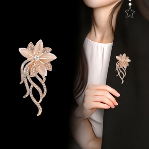 เข็มกลัดรูปดอกกล้วยไม้ประดับคริสตัลสไตล์<span class=keywords><strong>เกาหลี</strong></span> ดีไซน์อเนกประสงค์สำหรับตกแต่งชุด เครื่องประดับดอกไม้ ขายส่ง - Product Image 4