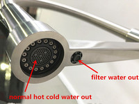 Robinet de douche en acier inoxydable à trois voies robinet pour l'eau filtrée et mélangeur de cuisine SK-S3409