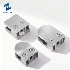 Soporte de Vidrio para Barandilla Ajustable de Acero Inoxidable 304, Abrazadera de Vidrio Moderna para Terraza, Soporte de Vidrio en D Pequeño para Vidrio de 8-10 mm - Product Image 2