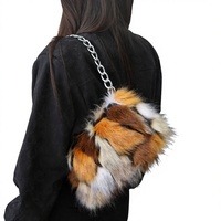 Nouvel Arrivage Transfrontalier Europe Amérique Japon Corée du Sud : Chaîne d'épaule en peluche style streetwear motif léopard pour sac de soirée