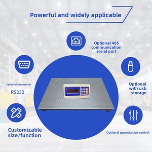 Englische LCD-Anzeige Kleine Elektronische Bodenwaage Verstärkte Hochpräzise Kohlenstoffstahl-Plattform SCS Anpassbar - Product Image 1
