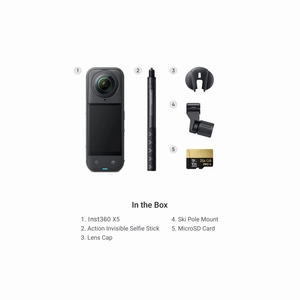 Caméra d'action 360 pour moto, pack multi-vues 4K, grand angle 180°, étanche 15m, WiFi et NightShot Plus Pro - Product Image 1