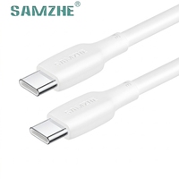 Cable USB Tipo-C SAMZHE de 1m, QC3.0 PD65W 3A, Cable de Carga Rápida y Transferencia de Datos con Marcador E para iPhone, Xiaomi, iPad, Laptop, Cargador de Auto