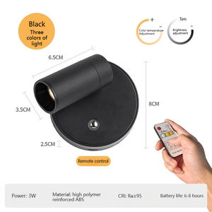 Spot LED moderne Magn Lampe murale Télécommande Chambre à coucher Chevet Lecture Sans scintillement Protection <span class=keywords><strong>des</strong></span> yeux Angle réglable Type-C - Product Image 4