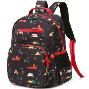 Boutique school bags boys girls backpack cartoon car backpack book bags for kids bulk 900d polyester bags backpack school items