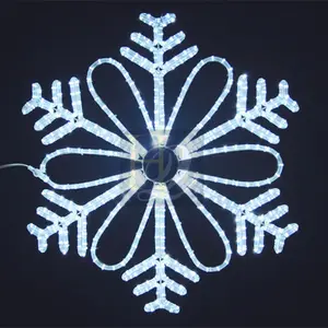 Рождественские праздничные Подвесные светодиодные веревки для окон, снежинки, акриловые украшения