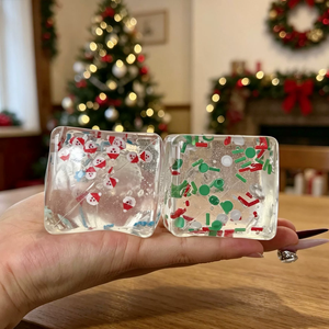 Juguete Antiestrés Popular de Navidad: Caramelo de Malta Blandito en Forma de Cubo de Hielo, Bola Antiestrés de Rebote Lento - Product Image 3