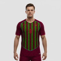 HOSTARON OEM Custom Retro Profession elles Fußball trikot für Männer Atmungsaktives Polyester Jacquard Sublimiertes Fußball-T-Shirt für Fans