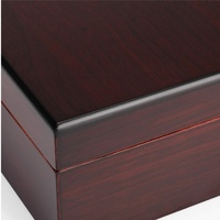 Humidor à cigares personnalisé en bois de cerisier foncé brillant avec doublure en cèdre et fermoir métallique doré – Fournisseur