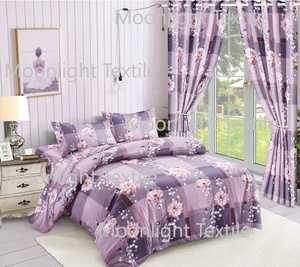 Ensemble de literie de style africain, 6 pièces, polyester, imprimé de fleurs rouges, pour mariage - Product Image 4