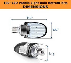 7290lm 5000K ánh sáng ban ngày 250W HID tương đương E39 <span class=keywords><strong>Mogul</strong></span> cơ sở dẫn trang bị thêm bóng đèn <span class=keywords><strong>100</strong></span>-277V, UL được liệt kê ngoài trời khu vực chiếu sáng - Product Image 6