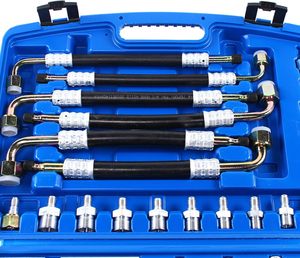 Kit de détection et de réparation de fuites de climatisation automobile universel 56 pièces, testeur de climatisation pour voitures et camions - Product Image 2