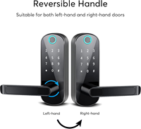 Serrure de porte intelligente Ttlock avec empreinte digitale, mot de passe, entrée sans clé, Wi-Fi Tuya, poignée connectée