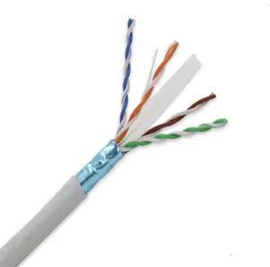 305m 1000ft Precio de fábrica Ftp Cat 6 4 Cable de par trenzado Cable Lan de red Escudo Ethernet FTP Chaqueta de PVC o PE