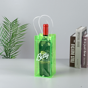 Borsa di raffreddamento in PVC trasparente personalizzata all'ingrosso <span class=keywords><strong>con</strong></span> manico per <span class=keywords><strong>vino</strong></span> portatile porta bottiglie promozionali basso MOQ - Product Image 4