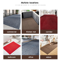 Juego de alfombras de cocina de PVC con costilla de siete rayas antideslizantes, alfombrilla de 2 pies, alfombras de corredor de cocina, alfombrillas antideslizantes de cocina