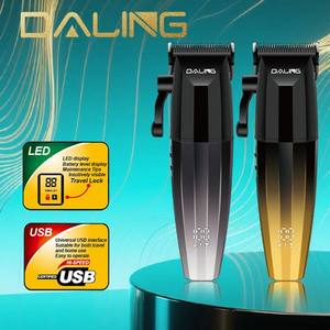 Cortadora de pelo profesional <span class=keywords><strong>DALING</strong></span> con hoja ajustable cuerpo degradado carga USB Motor de alta potencia incorporado grande - Product Image 2