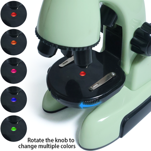 Juego de microscopio LED 200/600/1200x biológico de Ciencia para Niños, herramientas educativas de clase de laboratorio - Product Image 3