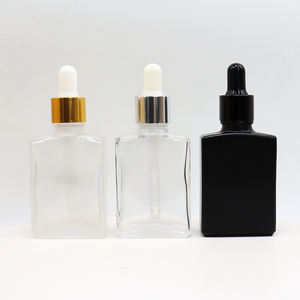 Flacon compte-gouttes carré transparent ambré/noir pour huile capillaire, huile essentielle et parfum – 15ml, 30ml, 50ml, 100ml – Offre Spéciale - Product Image 3