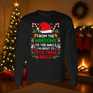 Desde las ventanas hasta las paredes, voy a decorar estos pasillos. Camiseta de manga larga. - Product Image 3