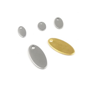 Pendentif ovale en acier inoxydable, connecteur à double trou en forme de 8, accessoires de bijouterie DIY pour la fabrication de bracelets et de colliers - Product Image 2