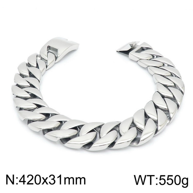 42*3.1*0.85ซม.-สร้อยคอเหล็กมันวาว