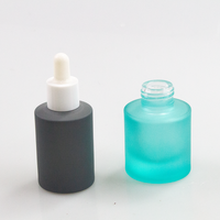 Offre Spéciale – Flacon compte-gouttes en verre dépoli à épaule plate de 20 ml et 30 ml, petit flacon d'huile essentielle avec compte-gouttes, flacon de sérum