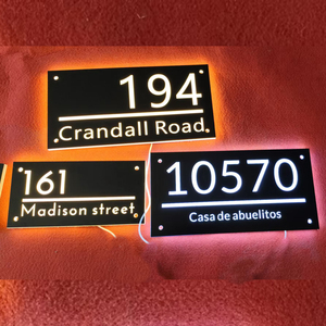 Personalised Backlit <b>LED</b> Neon <b>Number</b> Plaques Customizable Designs Acrylic Transformer for Taxi Companies Hospitals Buildings - Product Image 5