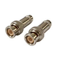 Konektor Koaksial DC BNC75-2-2 Kuningan Tipe Solder RF Plug Adaptor Transmisi Sinyal Video OEM ODM