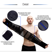 Ceinture de soutien lombaire respirante en néoprène Star réglable pour la course et le sport