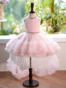 Abiti di Lusso per Bambine Rosso Vino, Vestito a Strati con Volant, Abbigliamento per Feste, Outfit per Bambini, Abbigliamento per Neonati - Product Image 6