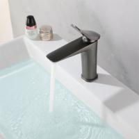Vente directe d'usine Robinets de lavabo gris en laiton personnalisés Robinets de salle de bain Robinets chauds et froids pour salle de bain
