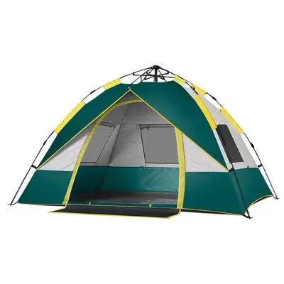 Çadır kamp açık çift katmanlı otomatik hidrolik çadır 3-4 kişi anında kurulum Pop Up su geçirmez kamp çadırı