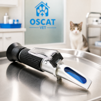 Réfractomètre vétérinaire OSCAT, équipement vétérinaire, testeur portable de protéines sanguines et de densité urinaire pour chiens et chats, pour hôpital vétérinaire