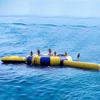 Trampoline gonflable aquatique avec toboggan, prix de gros usine