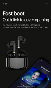 หูฟังไร้สายทรูไวร์เลส หูฟังมินิ หูฟังแบบใส่ในหู หูฟังสเตอริโอบลูทูธ หูฟังบลูทูธ TWS หูฟังไร้สายสำหรับเล่นกีฬา - Product Image 3