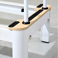 Máquina de Pilates Reformer de Aleación de Aluminio Blanca con Caja y Tabla de Salto para Gimnasios Comerciales, Estudios y Uso Profesional en Casa