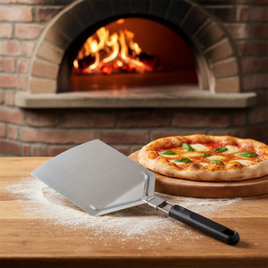 Utensilios para Pizza de Acero Inoxidable, <span class=keywords><strong>Pala</strong></span> para Pizza, Paleta para Hornear con Mango de <span class=keywords><strong>Goma</strong></span> Plegable para Herramientas para Hornear Pizza - Product Image 2