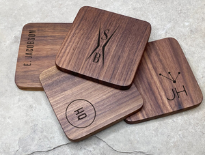 Lot de 50 sous-verres en bois naturel-Sous-verres rustiques en bois de noyer noir de qualité supérieure pour les ébauches de gravure au laser - Product Image 4