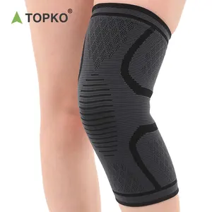 TOPKO Custom Logo Outdoor Exercise Sports Knee Sleeves Pads Support Power Lifting Knee Brace Support