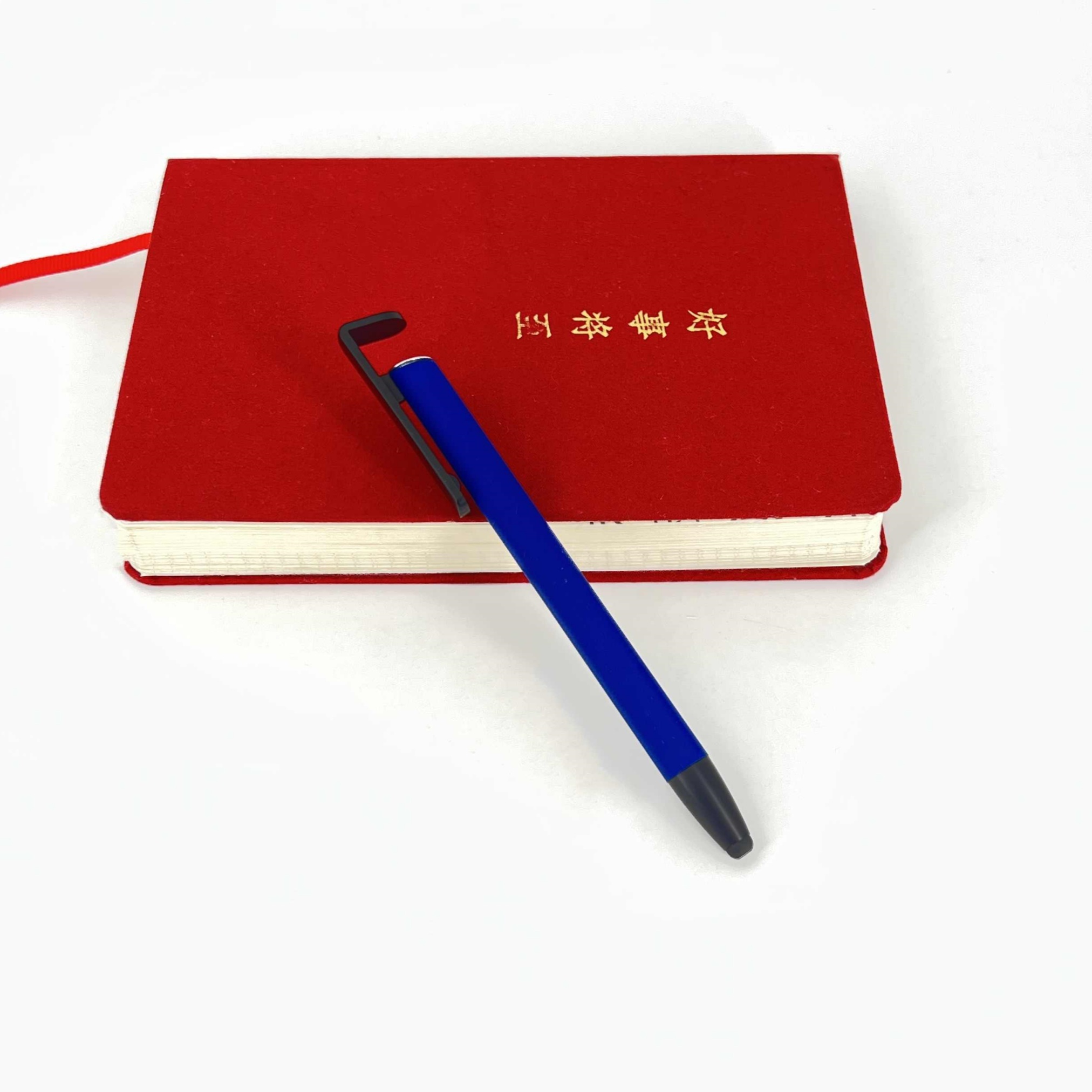 Business Gifts Metal Aluminum Rod Spray Glue Ball Pen Multi Functional Phone Holder Stylus Pen With Logo