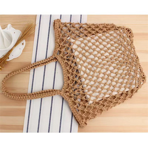 Sacs <span class=keywords><strong>de</strong></span> plage au crochet en macramé <span class=keywords><strong>de</strong></span> haute qualité en 100% coton sac à main <span class=keywords><strong>filet</strong></span> <span class=keywords><strong>de</strong></span> pêche <span class=keywords><strong>de</strong></span> plage <span class=keywords><strong>de</strong></span> voyage - Product Image 6